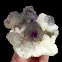Natural Purple Phantom Fluorite and Calcite, Mineral Specimen:Shangbao,Hunan (75*90*40MM) - image 5