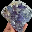 Natural Purple Phantom Fluorite and Calcite, Mineral Specimen:Yaogangxian,Hunan (95*85*35MM) - image 2