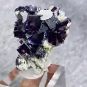 Natural Purple Phantom Fluorite and Calcite Symbiosis comes from Yindu,Inner Mongolia 45*40*20MM - image 3