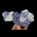 Natural Purple Phantom Fluorite and Clear Quartz Cluster, Mineral Specimen:Zhejiang,China (115*65*25MM) - image 4