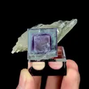 Natural Purple Phantom Fluorite and Clear Quartz, Mineral Specimen:Yaogangxian,Hunan (55*35*25MM) - image 5