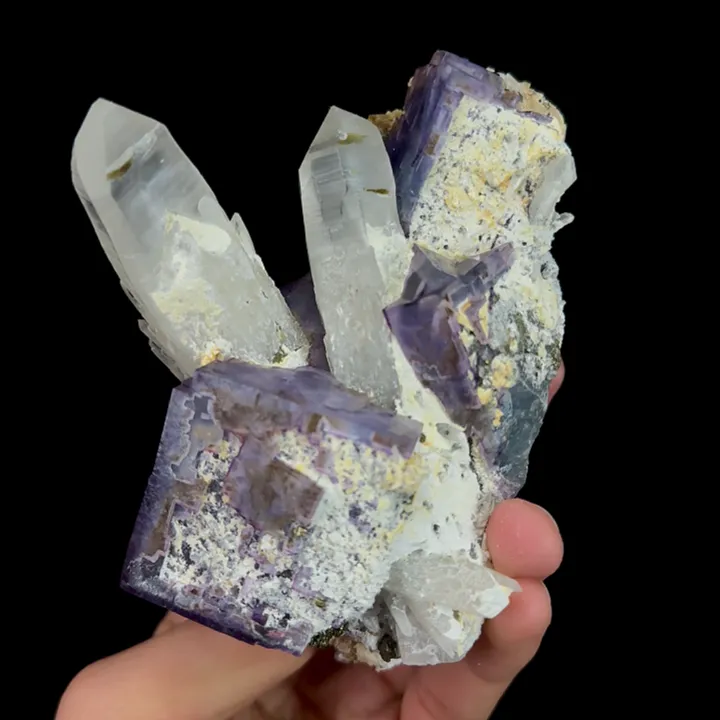 Natural Purple Phantom Fluorite and Crystal Mineral Specimen,High Quality Cluster Specimen:YAOGANGXIAN,CHINA(116*60*95mm) - image 2