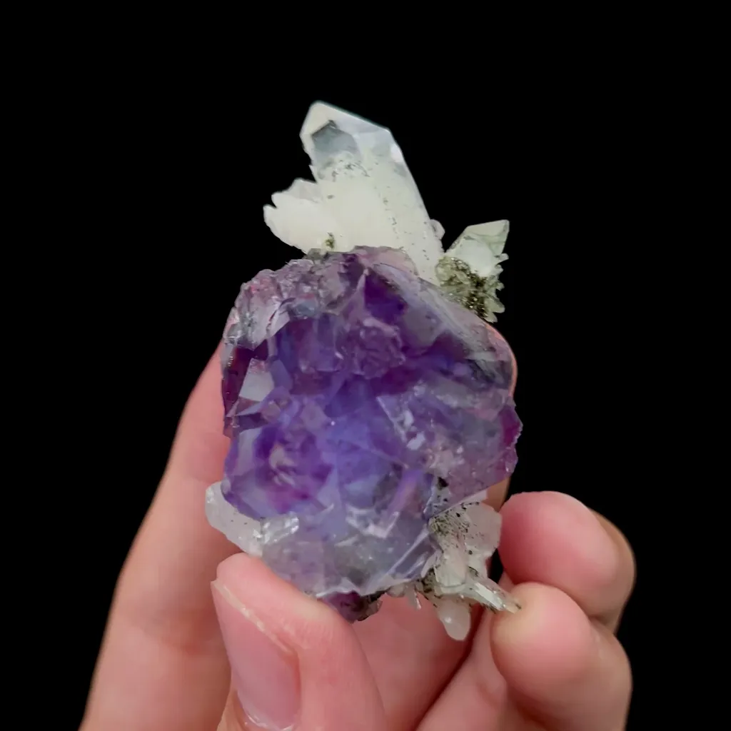Natural Purple Phantom Fluorite and Crystal Mineral Specimen,High Quality Specimen,YAO GANG XIAN,HUNAN,CHINA(32*34*59mm) - image 2