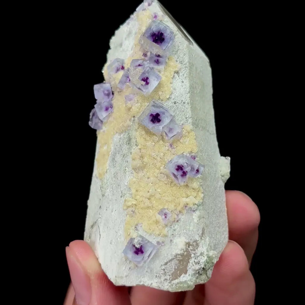 Natural Purple Phantom Fluorite and Crystal Mineral Specimen,High Quality Specimen,YAO GANG XIAN,HUNAN,CHINA(36*33*79mm) image