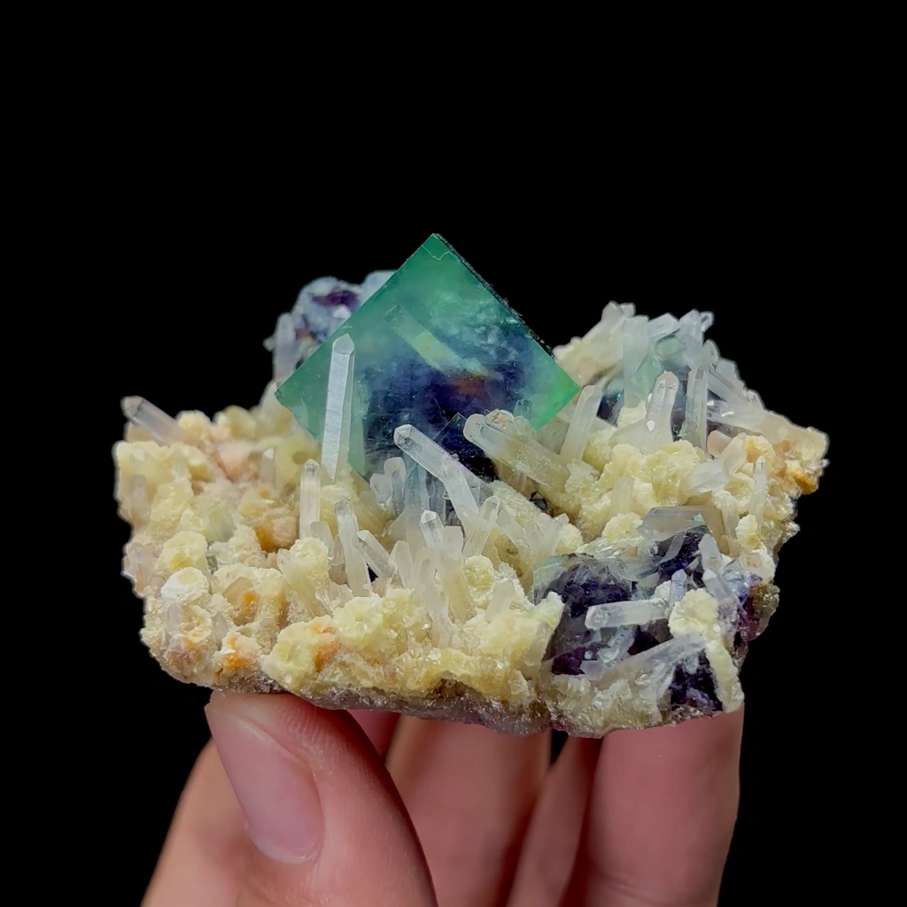 Natural Purple Phantom Fluorite and Crystal Mineral Specimen,High Quality Specimen,YINDU,INNER MONGOLIA,CHINA(61*47*38mm) image