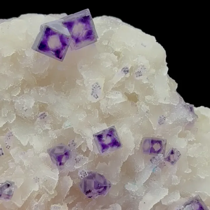 Natural Purple Phantom Fluorite and Crystal,Cube Mineral Specimen:HENAN China (100*45*60mm) - image 4