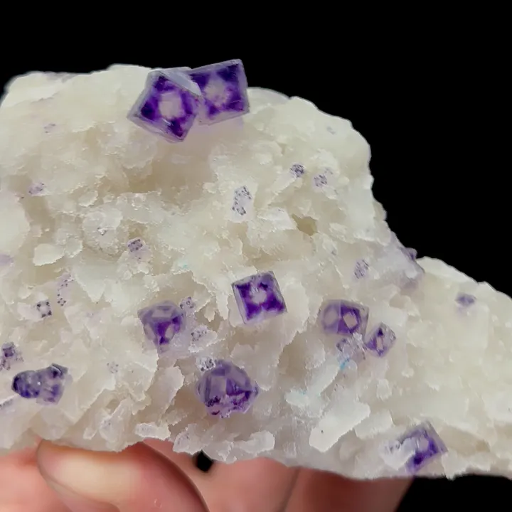 Natural Purple Phantom Fluorite and Crystal,Cube Mineral Specimen:HENAN China (100*45*60mm) - image 2