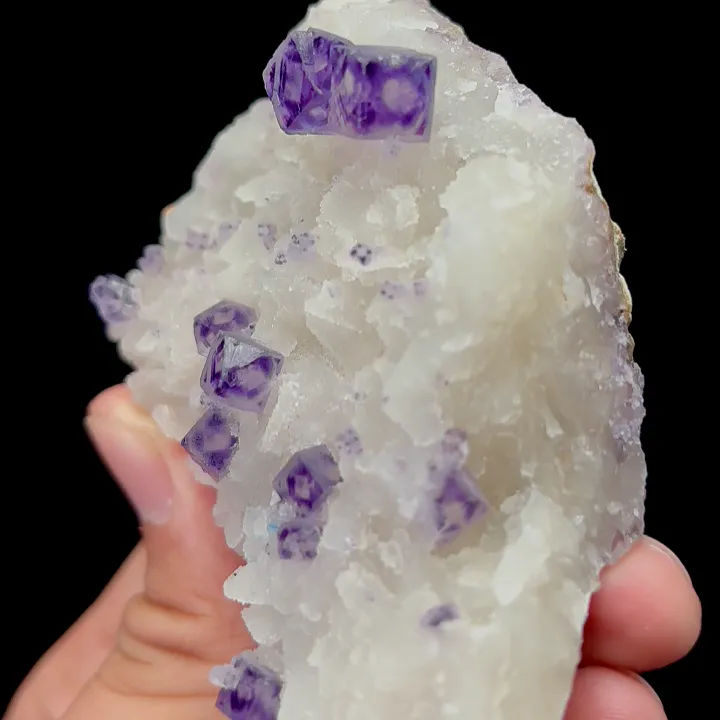 Natural Purple Phantom Fluorite and Crystal,Cube Mineral Specimen:HENAN China (100*45*60mm) - image 3
