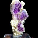 Natural Purple Phantom Fluorite and Dolomite coexist comes from Shangbao,Hunan 30*25*75MM - image 4