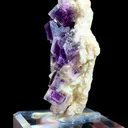 Natural Purple Phantom Fluorite and Dolomite coexist comes from Shangbao,Hunan 30*25*75MM - image 2