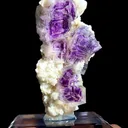 Natural Purple Phantom Fluorite and Dolomite coexist comes from Shangbao,Hunan 30*25*75MM - image 3