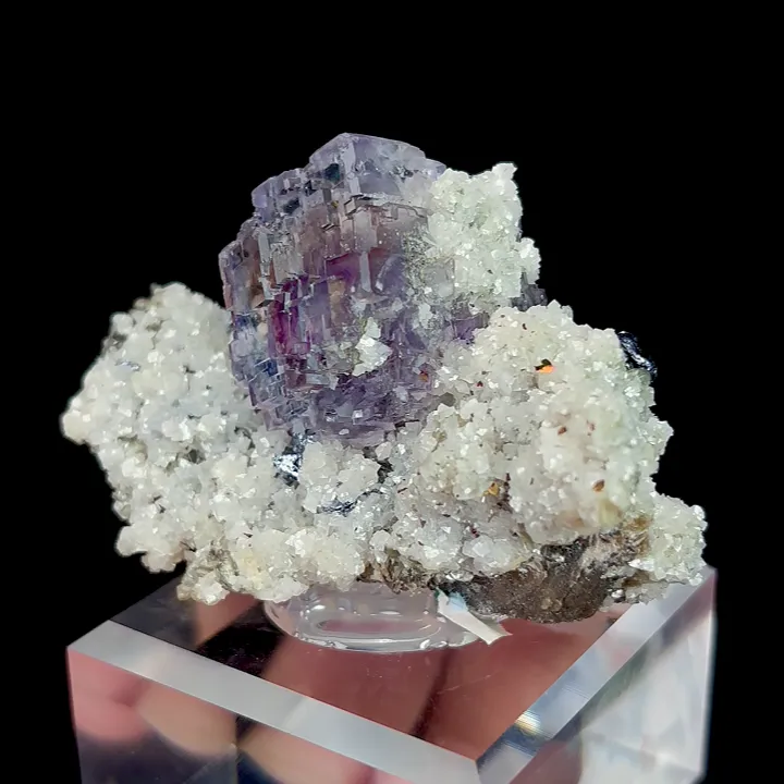 Natural Purple Phantom Fluorite and Dolomite, Mineral Specimen: Yaogangxian,Hunan (50*35*20MM) - image 2