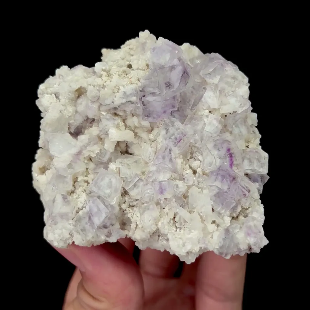 Natural Purple Phantom Fluorite and Dolomite Mineral Specimen,High Quality Specimen,SHANGBAO,HUNAN,CHINA(65*70*35mm) image