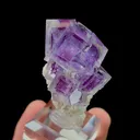 Natural Purple Phantom Fluorite and Dolomite, Mineral Specimen:Yaogangxian,Hunan (30*30*50MM) - image 1