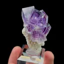 Natural Purple Phantom Fluorite and Dolomite, Mineral Specimen:Yaogangxian,Hunan (30*30*50MM) - image 4