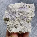 Natural Purple Phantom Fluorite and Dolomite Symbiosis comes from Shangbao,Hunan 65*70*35MM - image 1