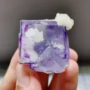 Natural Purple Phantom Fluorite and Dolomite Symbiosis comes from Yaogangxian,Hunan 30*35*30MM - image 1