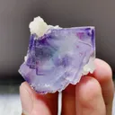Natural Purple Phantom Fluorite and Dolomite Symbiosis comes from Yaogangxian,Hunan 30*35*30MM - image 2