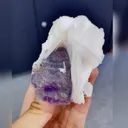 Natural Purple Phantom Fluorite and Flake Calcite Symbiosis comes from Yaogangxian,Hunan 85*70*65MM - image 2
