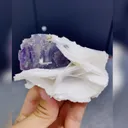 Natural Purple Phantom Fluorite and Flake Calcite Symbiosis comes from Yaogangxian,Hunan 85*70*65MM - image 3