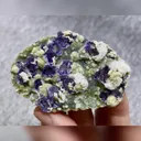 Natural Purple Phantom Fluorite and Flaky Calcite and Mica Symbiosis comes from Yindu,Inner Mongolia 70*45*20MM - image 4