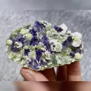 Natural Purple Phantom Fluorite and Flaky Calcite and Mica Symbiosis comes from Yindu,Inner Mongolia 70*45*20MM - image 2