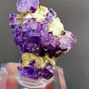 Natural Purple Phantom Fluorite and Flaky Calcite Coexist comes from Leipingkuang,Chenzhou,Hunan 25*25*15MM - image 3