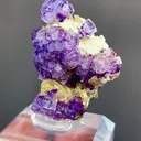 Natural Purple Phantom Fluorite and Flaky Calcite Coexist comes from Leipingkuang,Chenzhou,Hunan 25*25*15MM - image 1