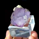 Natural Purple Phantom Fluorite and Flaky Calcite coexist comes from Yaoangxian,Hunan 50*35*30MM - image 3
