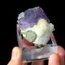 Natural Purple Phantom Fluorite and Flaky Calcite coexist comes from Yaoangxian,Hunan 50*35*30MM - image 5