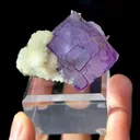 Natural Purple Phantom Fluorite and Flaky Calcite coexist comes from Yaoangxian,Hunan 50*35*30MM - image 2