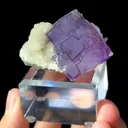 Natural Purple Phantom Fluorite and Flaky Calcite coexist comes from Yaoangxian,Hunan 50*35*30MM - image 6