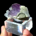 Natural Purple Phantom Fluorite and Flaky Calcite coexist comes from Yaoangxian,Hunan 50*35*30MM - image 4