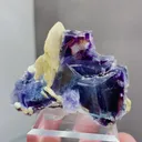Natural Purple Phantom Fluorite and Flaky Calcite coexist comes from Yindu,Inner Mongolia 55*29*45MM - image 1