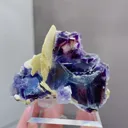 Natural Purple Phantom Fluorite and Flaky Calcite coexist comes from Yindu,Inner Mongolia 55*29*45MM - image 5