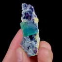 Natural Purple Phantom Fluorite and Green Cubic Fluorite, Mineral Specimen: Inner Mongolia,China (50*30*15MM) - image 3