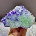 Natural Purple Phantom Fluorite and Green Fluorite coexist comes from Zhejiang,China 115*55*80MM - image 2