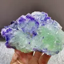 Natural Purple Phantom Fluorite and Green Fluorite coexist comes from Zhejiang,China 115*55*80MM - image 4