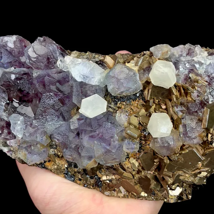 Natural Purple Phantom Fluorite and Magnetite, Mineral Specimen: Inner Mongolia,China (160*95*40MM) - image 3