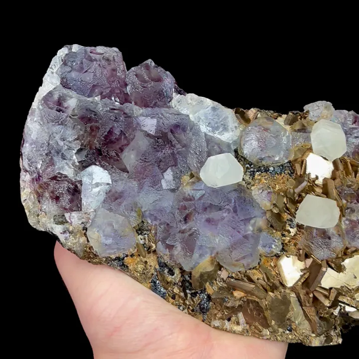 Natural Purple Phantom Fluorite and Magnetite, Mineral Specimen: Inner Mongolia,China (160*95*40MM) - image 2