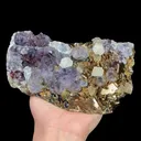 Natural Purple Phantom Fluorite and Magnetite, Mineral Specimen: Inner Mongolia,China (160*95*40MM) - image 1