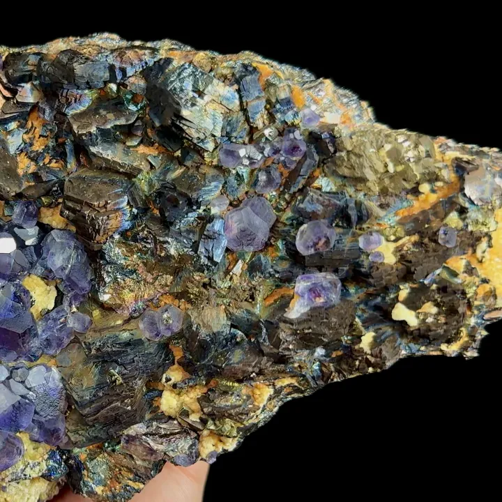 Natural Purple Phantom Fluorite and Magnetite, Mineral Specimen: Inner Mongolia,China (180*110*25MM) - image 3