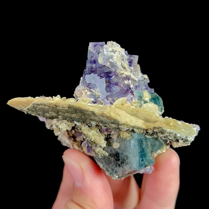 Natural Purple Phantom Fluorite and Magnetite, Mineral Specimen: Inner Mongolia,China (80*40*55MM) - image 5