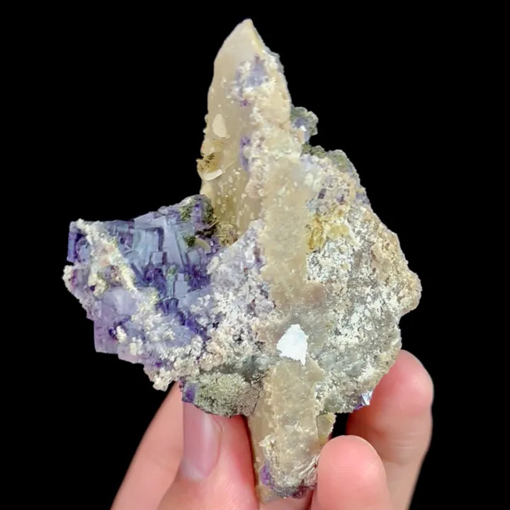 Natural Purple Phantom Fluorite and Magnetite, Mineral Specimen: Inner Mongolia,China (80*40*55MM) - image 4