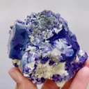 Natural Purple Phantom Fluorite and Mica and Quartz Symbiosis comes from Inner Mongolia,China 65*70*40MM - image 4