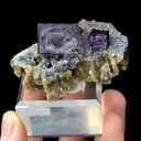Natural Purple Phantom Fluorite and Mica Coexist comes from Yaogangxian, Hunan 60*30*25MM - image 1