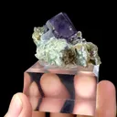 Natural Purple Phantom Fluorite and Mica Coexist comes from Yaogangxian, Hunan 60*30*25MM - image 4