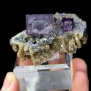 Natural Purple Phantom Fluorite and Mica Coexist comes from Yaogangxian, Hunan 60*30*25MM - image 2