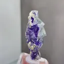 Natural Purple Phantom Fluorite and Mica coexist comes from Yindu,Inner Mongolia 25*15*45MM - image 3