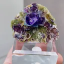 Natural Purple Phantom Fluorite and Mica coexist comes from Yindu,Inner Mongolia 45*17*30MM - image 4